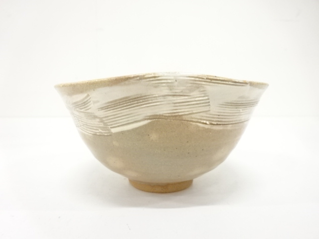  丹山窯　小峠葛芳造　櫛刷毛目　茶碗